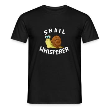 Funny Snail Lover Snail Whisperer - Men's T-Shirt - black - Front - AI Model Male 178 light (178cm)