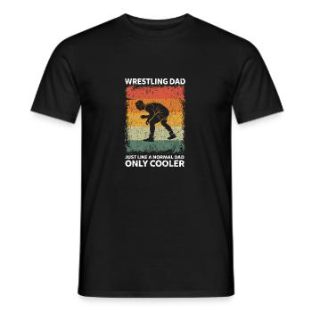 Wrestling Papa Lustige Vater Sprüche Vatertag - Männer T-Shirt - Schwarz - Vorne - AI Model Male 178 light (178cm)