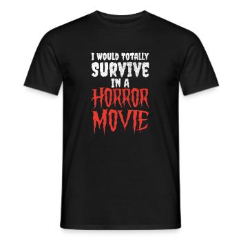 Les amateurs de films d’horreur Halloween Creepy - T-shirt homme - noir - Devant - AI Model Male 178 light (178cm)