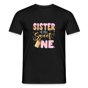 Eiscreme Liebhaber Geschwister Sprüche Schwester - Männer T-Shirt - Schwarz - Vorne - AI Model Male 178 light (178cm)