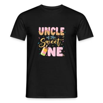 Oncle du Sweet One Best Uncle Crème glacée - T-shirt homme - noir - Devant - AI Model Male 178 light (178cm)