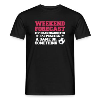 Fußball Oma Enkelin Fußball Oma Sport Geschenk - Männer T-Shirt - Schwarz - Vorne - AI Model Male 178 light (178cm)