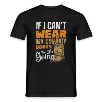 Country Sheriff Gunslinger Rider - Men's T-Shirt - black - Front - AI Model Male 178 light (178cm)