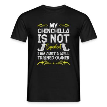 Chinchillas Rongeur Chinchilla Amoureux - T-shirt homme - noir - Devant - AI Model Male 178 light (178cm)
