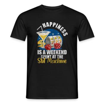 Slot Machine Slot Arcade Lucky 7 - Men's T-Shirt - black - Front - AI Model Male 178 light (178cm)