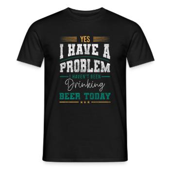 Problems Fun Saying Cool - Men's T-Shirt - black - Front - AI Model Male 178 light (178cm)