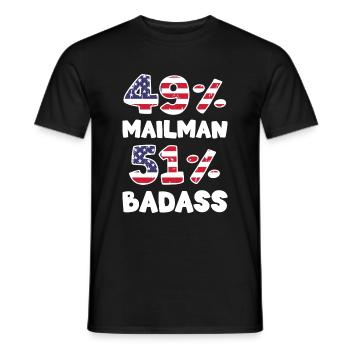 Post Briefzusteller Pakete - Männer T-Shirt - Schwarz - Vorne - AI Model Male 178 light (178cm)