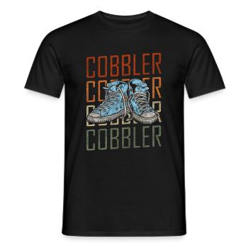 Schuhmacher Stiefel - Männer T-Shirt - Schwarz - Vorne - AI Model Male 178 light (178cm)