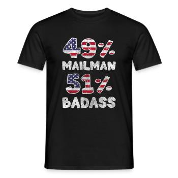 Post Courier Letter Carrier - Men's T-Shirt - black - Front - AI Model Male 178 light (178cm)