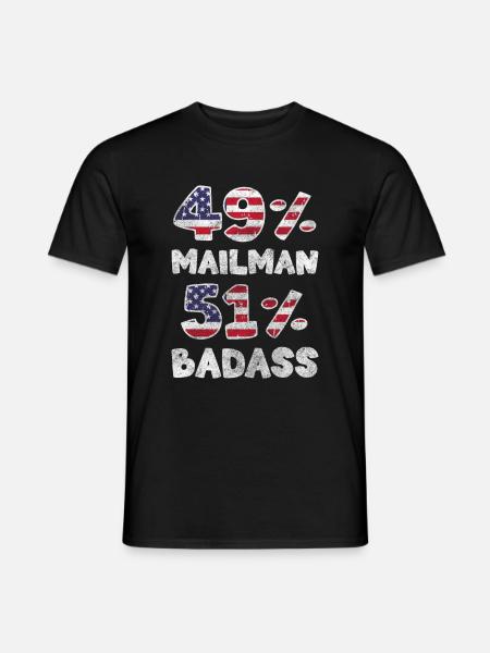 Post Kurier Briefzusteller - Männer T-Shirt - Schwarz