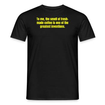 Frisch zubereiteter Kaffee Lustige Zitate - Männer T-Shirt - Schwarz - Vorne - AI Model Male 178 light (178cm)