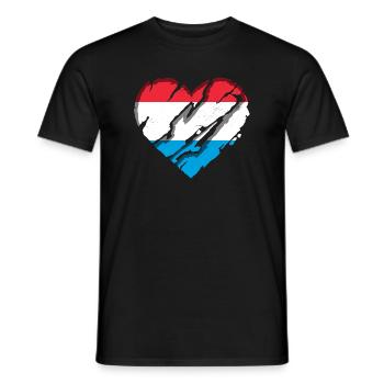 Luxembourg flag Luxembourg flag Home - Men's T-Shirt - black - Front - AI Model Male 178 light (178cm)