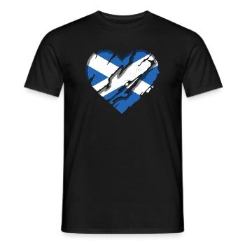 Scotland flag Scottish flag Alba GB UK - Men's T-Shirt - black - Front - AI Model Male 178 light (178cm)