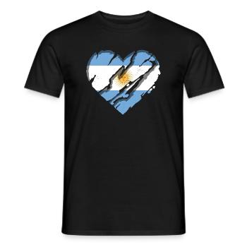 Argentina Flag South America Argentine Flag - Men's T-Shirt - black - Front - AI Model Male 178 light (178cm)