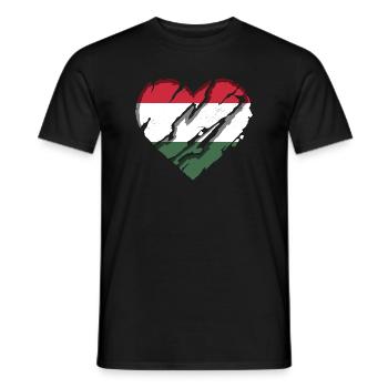 Hungary Flag Hungarian Flag Balaton Hungary - Men's T-Shirt - black - Front - AI Model Male 178 light (178cm)