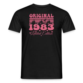 41. Geburtstagsgeschenk 1983 Frau | Geboren 1983 - Männer T-Shirt - Schwarz - Vorne - AI Model Male 178 light (178cm)