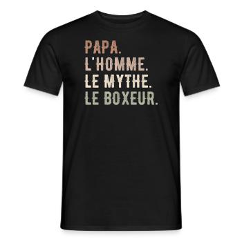 DAD, DER MANN, DER MYTHOS, DER BOXER - Männer T-Shirt - Schwarz - Vorne - AI Model Male 178 light (178cm)