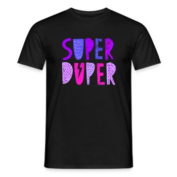 Super duper - T-shirt homme - noir - Devant - AI Model Male 178 light (178cm)