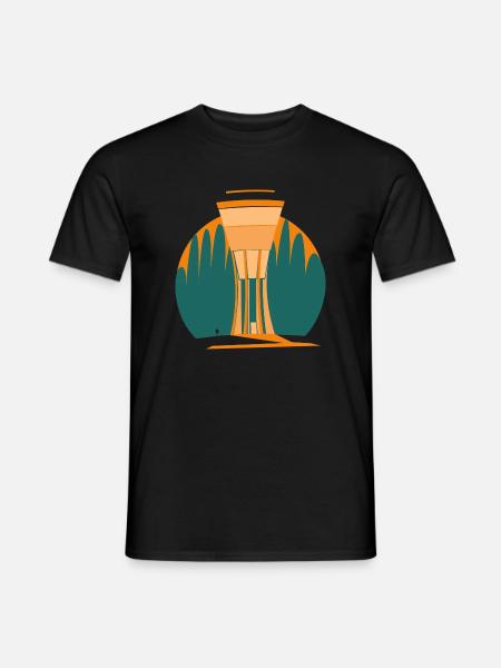 Häslover Wasserturm - Männer T-Shirt - Schwarz