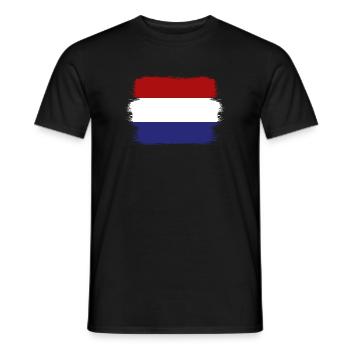 Pays-Bas Drapeau Hollande Drapeau néerlandais - T-shirt homme - noir - Devant - AI Model Male 178 light (178cm)
