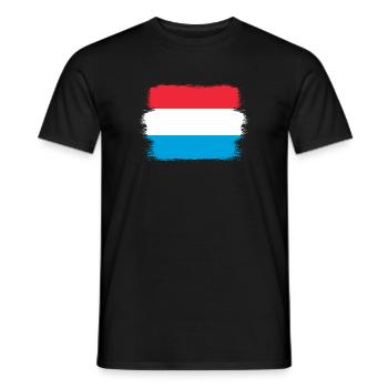Drapeau luxembourgeois Drapeau luxembourgeois Accueil - T-shirt homme - noir - Devant - AI Model Male 178 light (178cm)