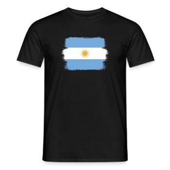 Argentina Flag South America Argentine Flag - Men's T-Shirt - black - Front - AI Model Male 178 light (178cm)