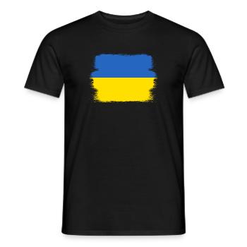 Ukraine Flag Vintage Ukrainian Flag Used Look - T-shirt homme - noir - Devant - AI Model Male 178 light (178cm)