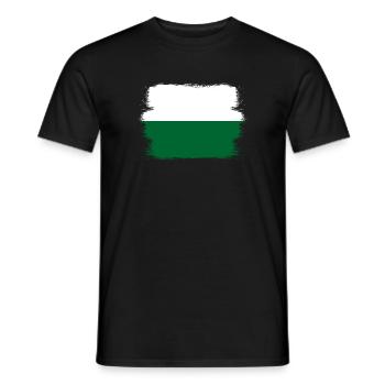 Sachsen Flagge Sächsische Fahne Ossi Urlaub SN - Männer T-Shirt - Schwarz - Vorne - AI Model Male 178 light (178cm)