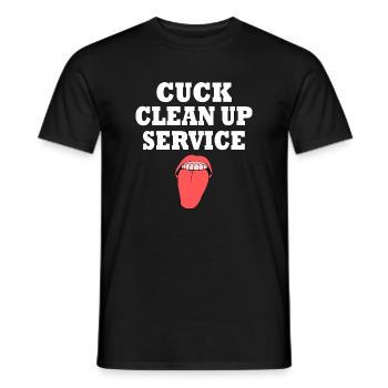 Cuckold cuck clean up service - Männer T-Shirt - Schwarz - Vorne - AI Model Male 178 light (178cm)