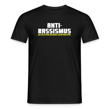 Anti-Rassismus - Männer T-Shirt - Schwarz - Vorne - AI Model Male 178 light (178cm)