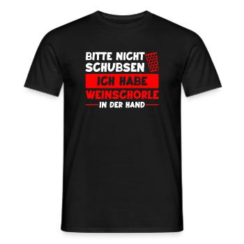 Schorle Pfälzer Weinschorle Geschenk - Männer T-Shirt - Schwarz - Vorne - AI Model Male 178 light (178cm)