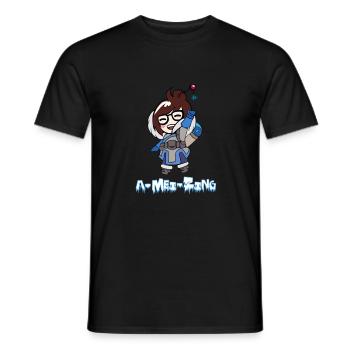 A-Mei Zing - Men's T-Shirt - black - Front - AI Model Male 178 light (178cm)