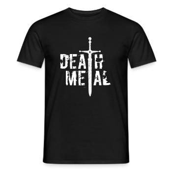 Death Metal - Men's T-Shirt - black - Front - AI Model Male 178 light (178cm)