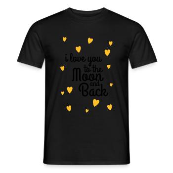 I Love you to the moon and back, Geschenkidee - Männer T-Shirt - Schwarz - Vorne - AI Model Male 178 light (178cm)