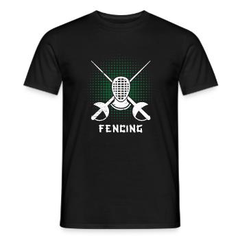 Fechten, Fechter, Fechtmaske, Degen, Geschenk - Männer T-Shirt - Schwarz - Vorne - AI Model Male 178 light (178cm)
