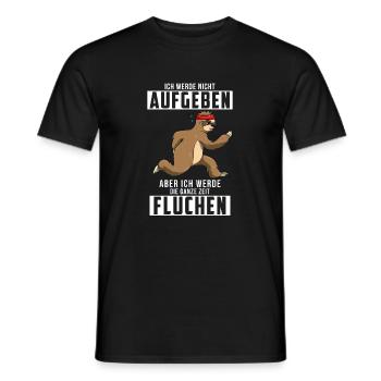 Je n'abandonnerai pas le cadeau Funny Runner - T-shirt homme - noir - Devant - AI Model Male 178 light (178cm)