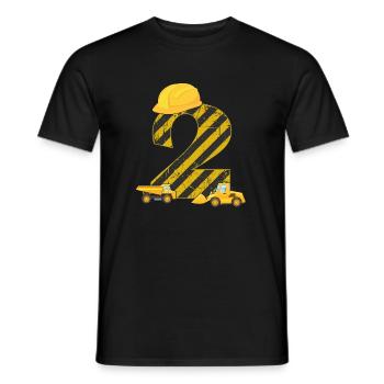 2ème cadeau d'anniversaire d'une pelle mécanique - T-shirt homme - noir - Devant - AI Model Male 178 light (178cm)