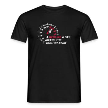 Une voiture Redline A Day - T-shirt homme - noir - Devant - AI Model Male 178 light (178cm)
