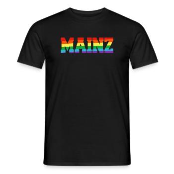 Mainz Regenbogenfahne - Männer T-Shirt - Schwarz - Vorne - AI Model Male 178 light (178cm)