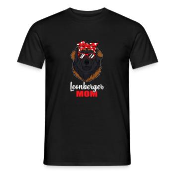 Cool Leonberger Dog Mom Dog Lover Pet Gift - Men's T-Shirt - black - Front - AI Model Male 178 light (178cm)