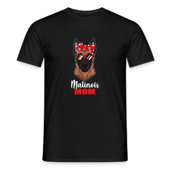 Cool Malinois Dog Mom Dog Lover Pet Gift - Men's T-Shirt - black - Front - AI Model Male 178 light (178cm)