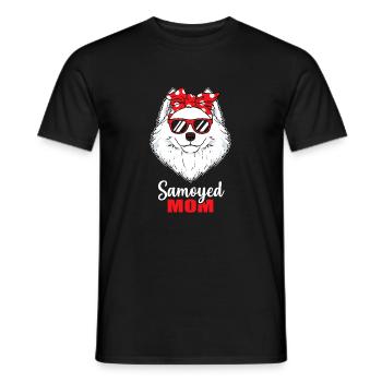 Cool Samoyed Dog Mom Dog Lover Pet Gift - Men's T-Shirt - black - Front - AI Model Male 178 light (178cm)