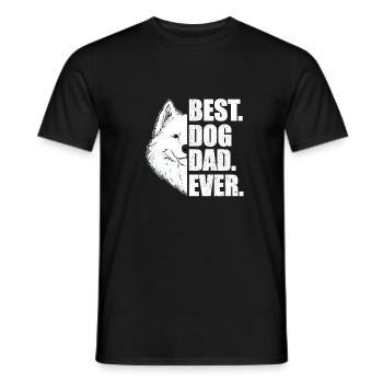Meilleur chien Papa Samojede cadeau chiens - T-shirt homme - noir - Devant - AI Model Male 178 light (178cm)