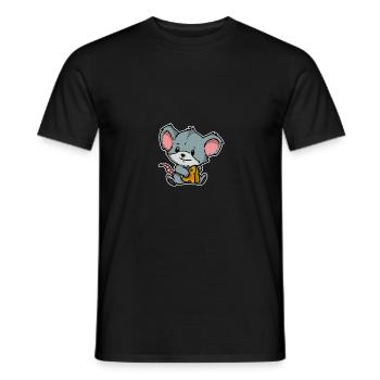Cute Little Mouse Rat Animal Gift Idea - Men's T-Shirt - black - Front - AI Model Male 178 light (178cm)