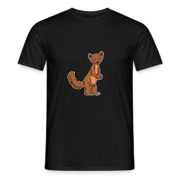 Lustiges Marder Frettchen Wiesel Geschenk - Männer T-Shirt - Schwarz - Vorne - AI Model Male 178 light (178cm)