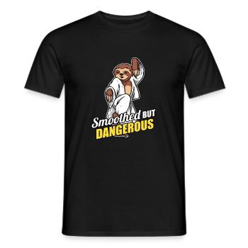 Smoothed But Dangerous Karate Kung Fu Faultier - Männer T-Shirt - Schwarz - Vorne - AI Model Male 178 light (178cm)