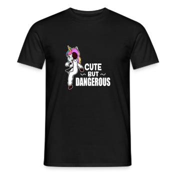 Lustiges Karate Taekwondo Kung Fu Einhorn Geschenk - Männer T-Shirt - Schwarz - Vorne - AI Model Male 178 light (178cm)