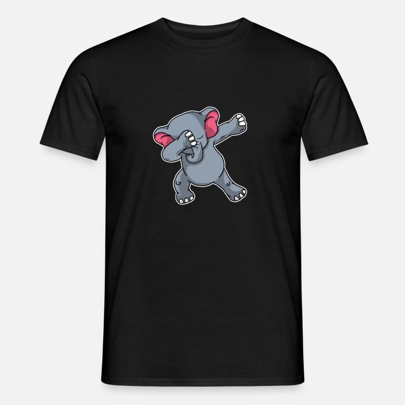 Cadeau d’éléphant de dabbing - T-shirt homme - noir