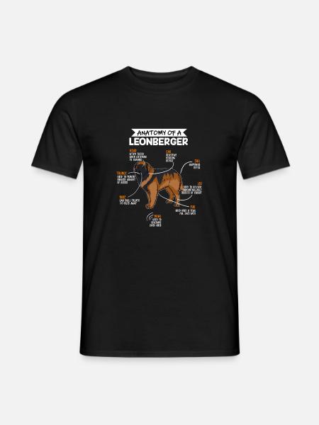 Anatomie des Leonberger Hund Hundebesitzer - Männer T-Shirt - Schwarz
