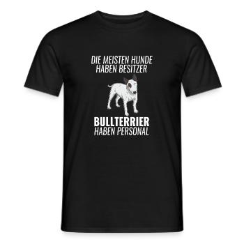 Cadeau de propriétaire de chien Bull Terrier Personal Dogs - T-shirt homme - noir - Devant - AI Model Male 178 light (178cm)